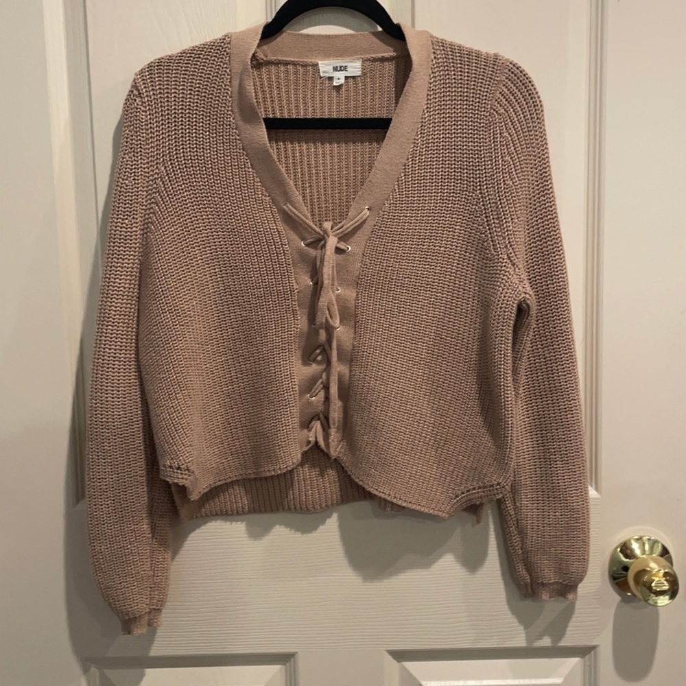 Mauve/pink laced sweater